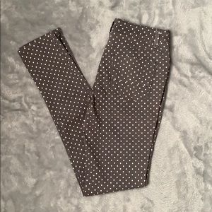 Xhilaration Gray and White Polka Dot Pants